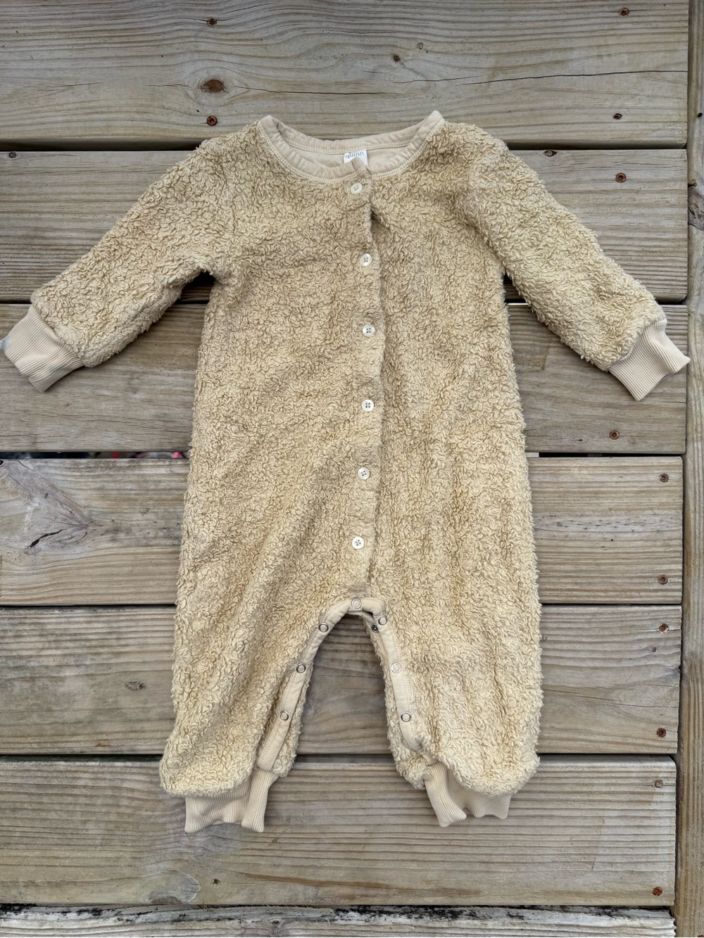 kate quinn organic cotton fuzzy romper - 18-24 months